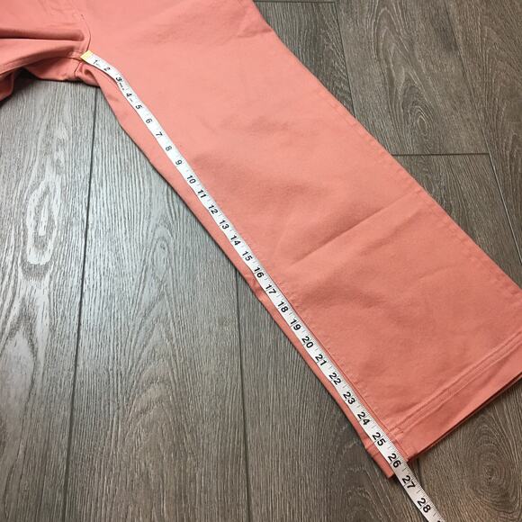 NWT Everlane The Wide-Leg Crop Pant in Coral/Salmon Pink Size 4 - Picture 6 of 8